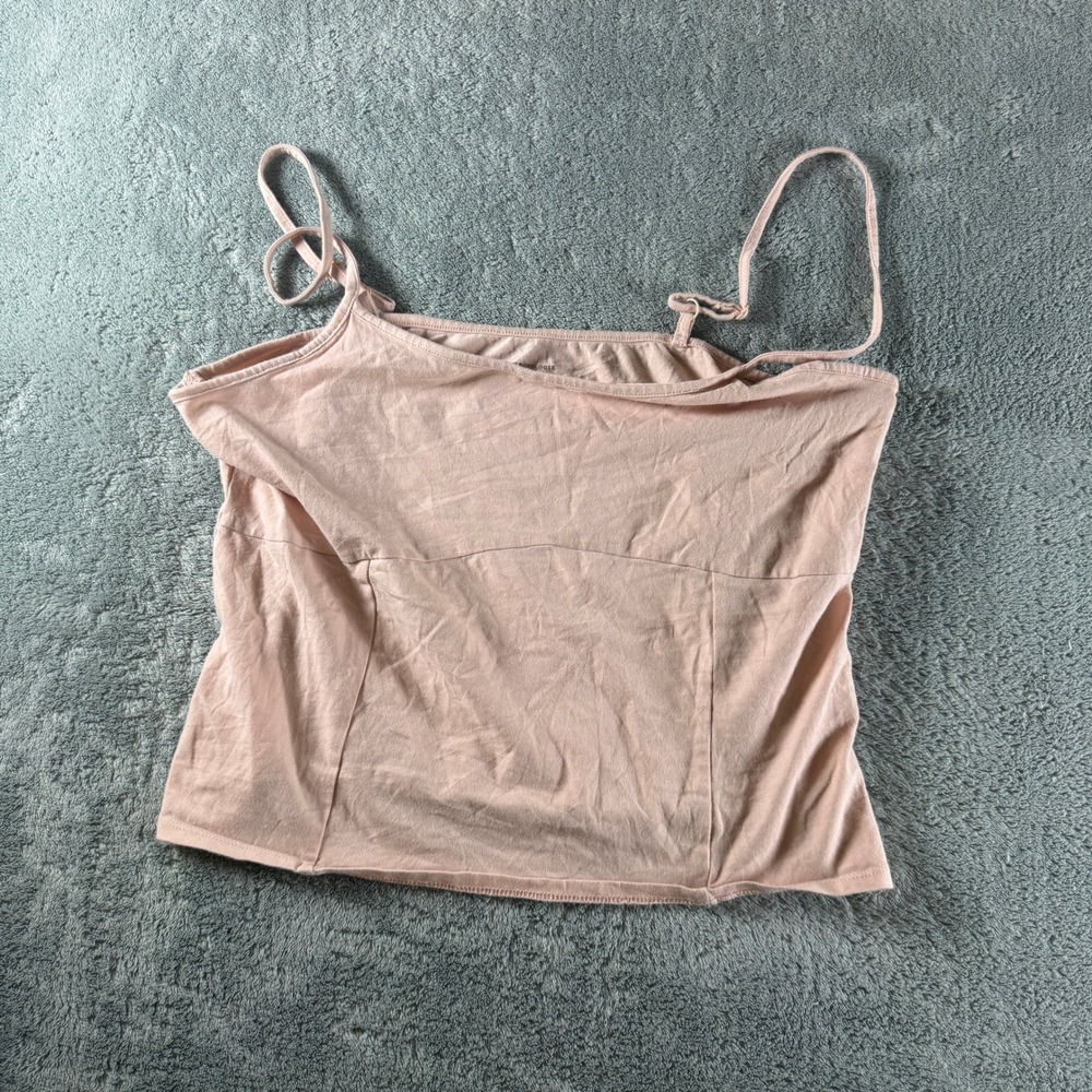 by Anthropologie Peach Cotton Blend Cami Adjustable Strap Tank Top Large‎